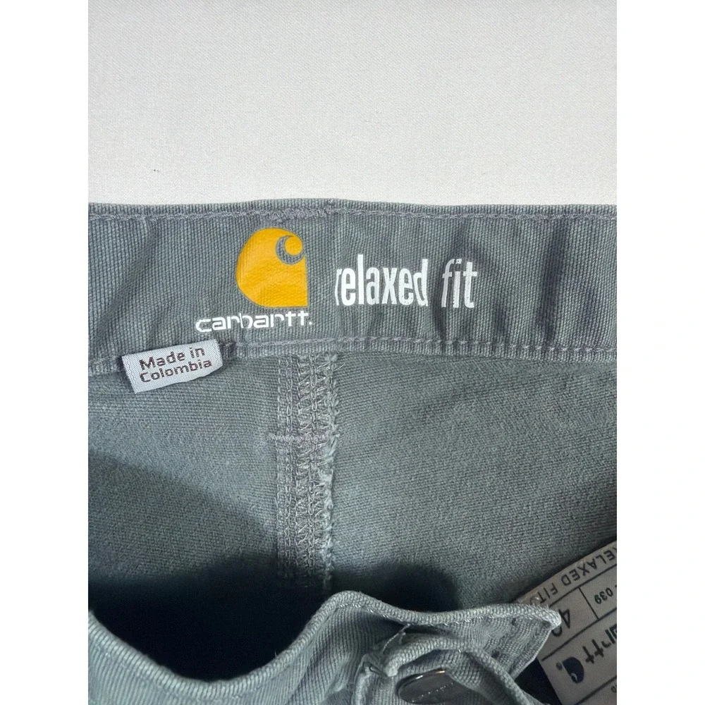 Carhartt Mens Gray Relaxed Fit Canvas Work Shorts 102514-039 Size 42